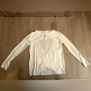Lululemon Modal-Blend Long Sleeve Cream Shirt Open Back